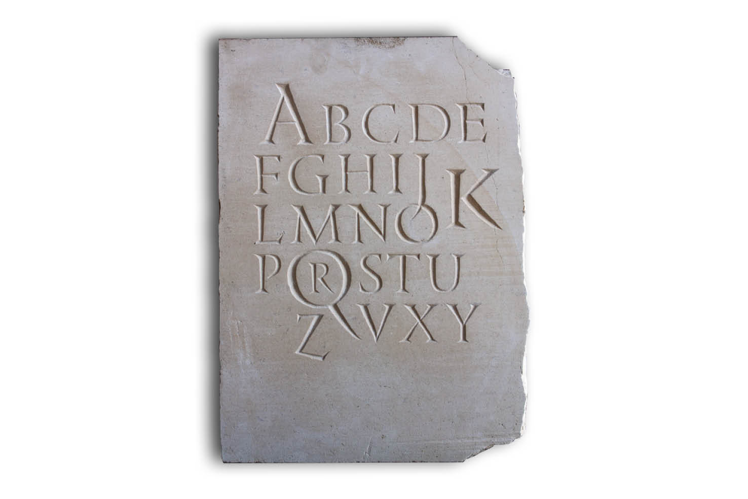 type design typographique : leo guibert stone carving